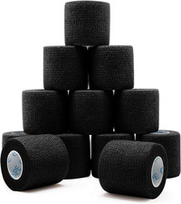 OK TAPE 12 Rolls Self Adhesive Bandage Wrap, Elastic Athletic Tape, Self Stick B