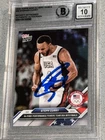 2024 Topps Now Olympic Games Stephen Curry Signed #22 USA Card BAS (BGS 10 AUTO)