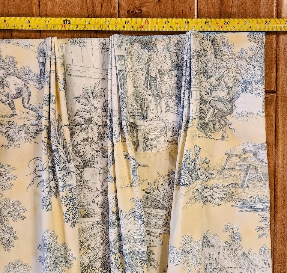 Juego de 2 paneles de cortinas plisadas personalizados Legacy Home Cypress Toile 48 x 104 Foto 3 de 4