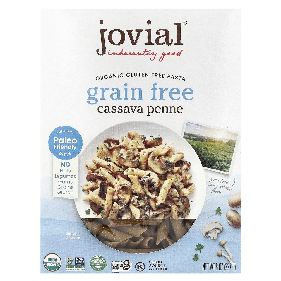 Organic Gluten Free Pasta, Cassava Penne, 8 oz (227 g)