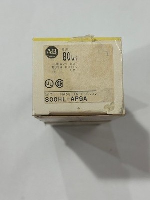 ALLEN BRADLEY 800HL-AP9A FLUSH YELLOW PUSHBUTTON LONG BARRELL    *NEW IN BOX*
