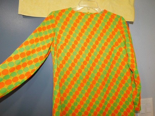 VTG 60s 70's MICRO DRESS MINI GEOMETRIC CIRCLES KNIT POLY XS/S MOD GOGO GROOVY, $35 - Photo 3