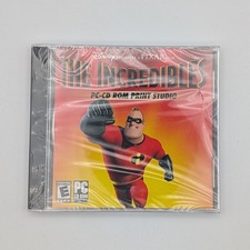The Incredibles Disney Pixar PC-CD ROM Print Studio Win 98/Me/XP Computer Game