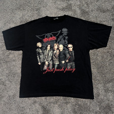 Vintage Aerosmith  - &ldquo;Just Push Play&rdquo; - World Tour 2001 Black Shirt.  XXL