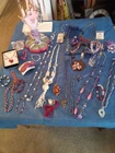 vintage to now wearable costume jewelry 56 pc lot #1