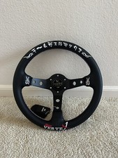 330mm Deep Dish Steering Wheel - Fit 6 Hole Hub Like Vertex Nardi Nrg Grip