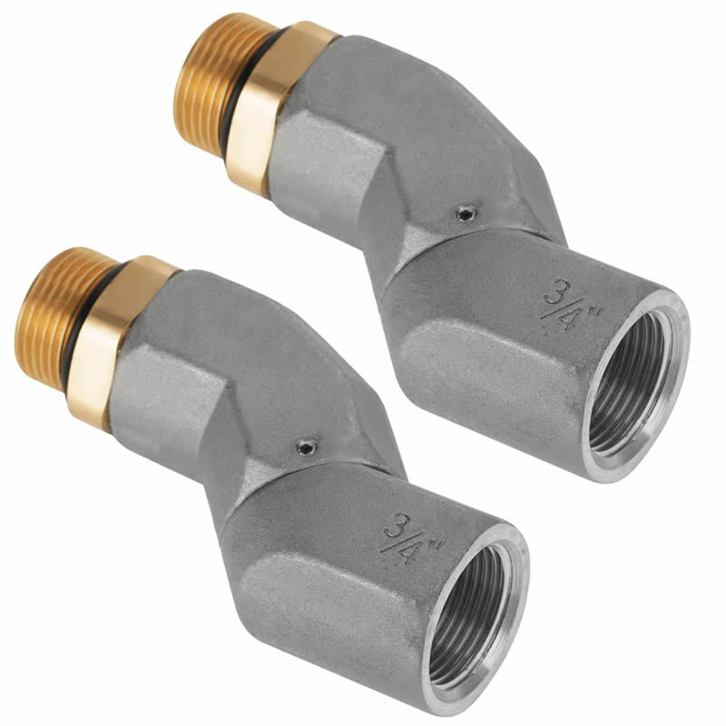 2PCS NPT Fuel Hose Swivel 360 Rotating Zinc Alloy Fuel Transfer Hose Swivel 1 In - Foto 4
