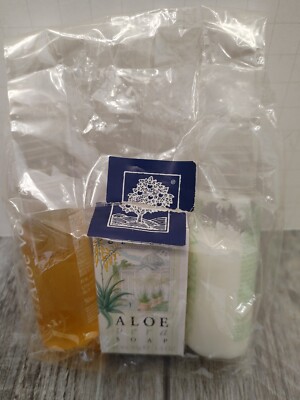 Vintage 1988 CRABTREE & EVELYN Aloe Vera Soap 1.4 oz & lotion + b-wash 1.oz read