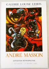 MASSON ANDRE affiche originale exposition 1981