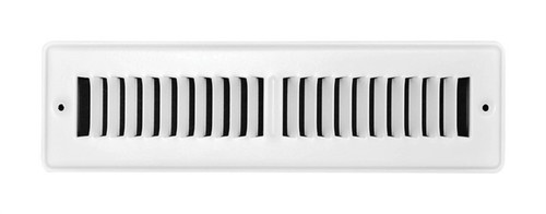Tru Aire C150TSW 02X12 Powder Coat White Steel 2-Way Floor Register 2 Hx12 W in.