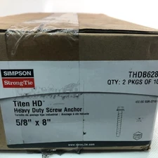 Simpson Strong-Tie THD62800H 5/8" x 8" Titen HD Heavy Duty Screw Anchors 10/pk