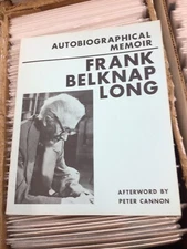 Frank Belknap Long Autobigraphical Biography Chapbook 1985 Necronomicon Press