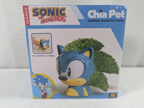 Chia Pet - Handmade Decorative Planter - Sonic the Hedgehog - Full Growth 1-2 wk - Picture 2 of 8