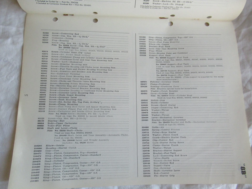 Briggs & Stratton 8B 8B FBC 8B-R6 engine parts list manual catalog - Image 4 of 4