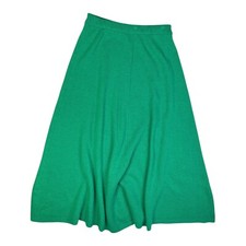Vintage 80s Richard  Company L Lambswool Angora Green Knit Sweater Skirt Maxi