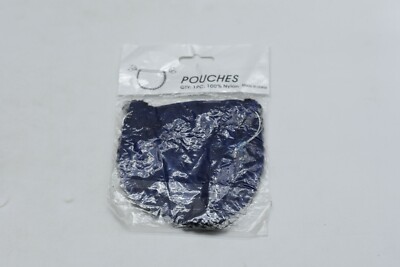 SMALL Blue w/ blue bead DICE/COIN BAG Drawstring 4.5 x4 Storage Nylon SEALED