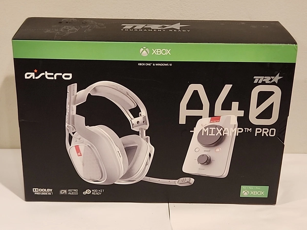 Astro A40 TR Headset with MixAmp Pro TR PC Xbox One White In Box Used