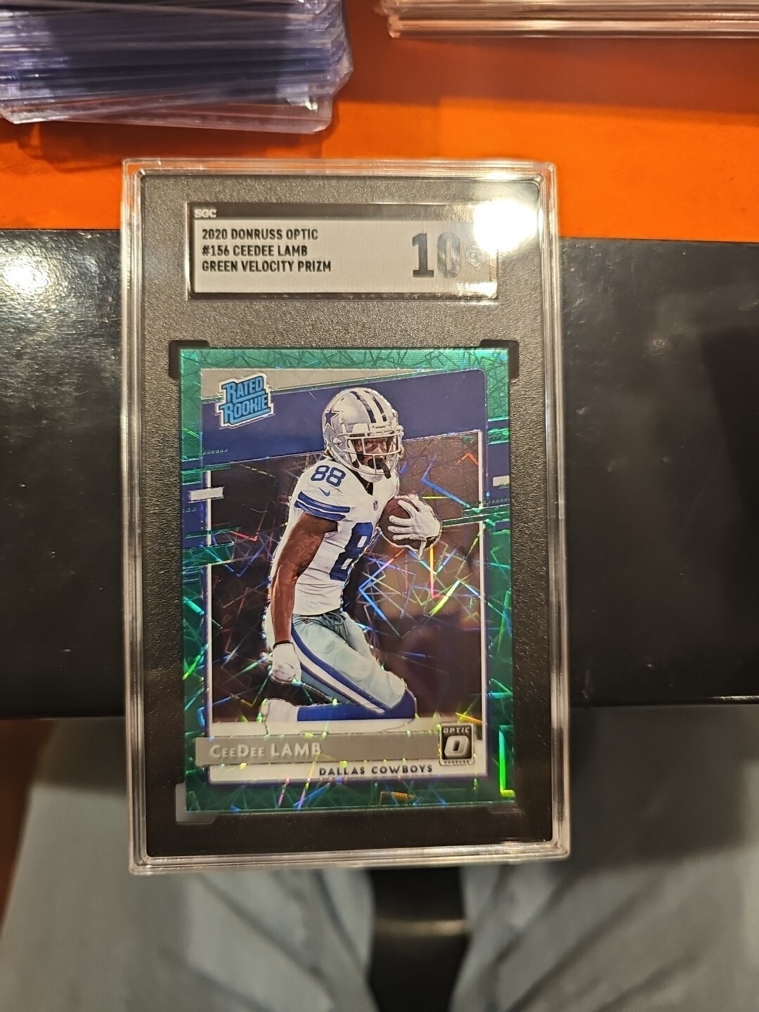 2020 Donruss Optic Ceedee Lamb Green Velocity RC SGC 10