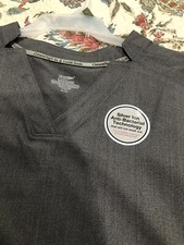 Climate Right By Cuddl Duds 6-pocket Scrub Top Size XL Grey