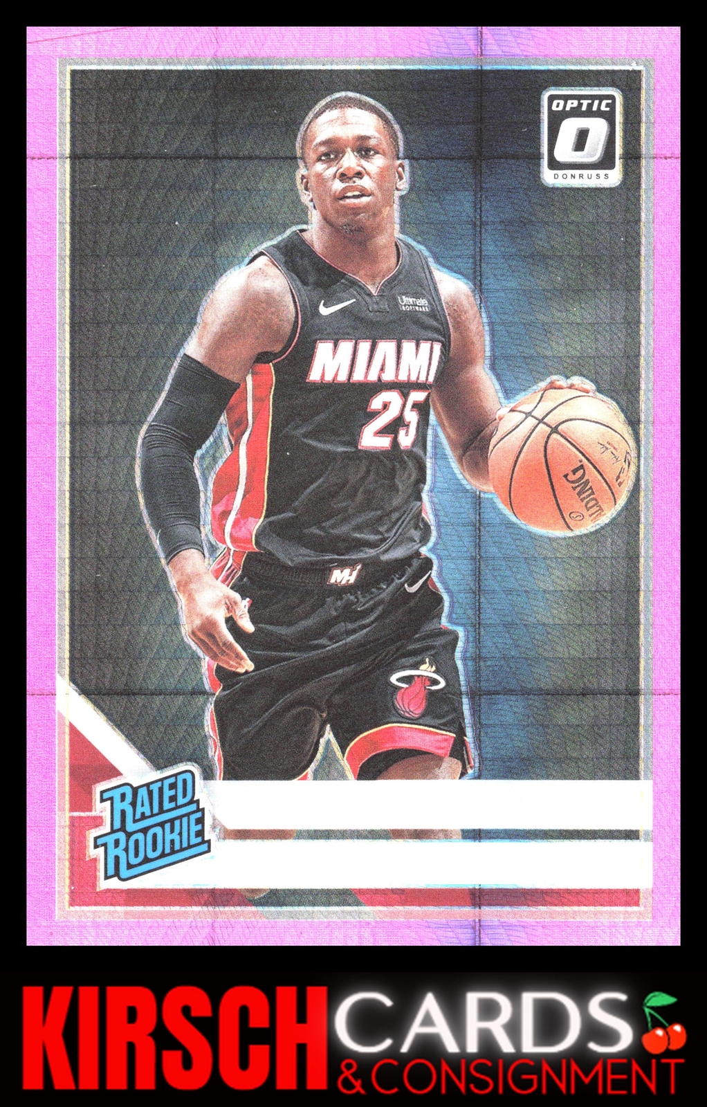 Kendrick Nunn 2019-20 Donruss Optic #193 Hyper Pink No Name Miami Heat