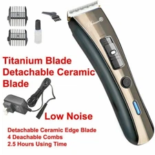 Men Hair Clipper With Detachable Combs,Less Noise, Fast Charging