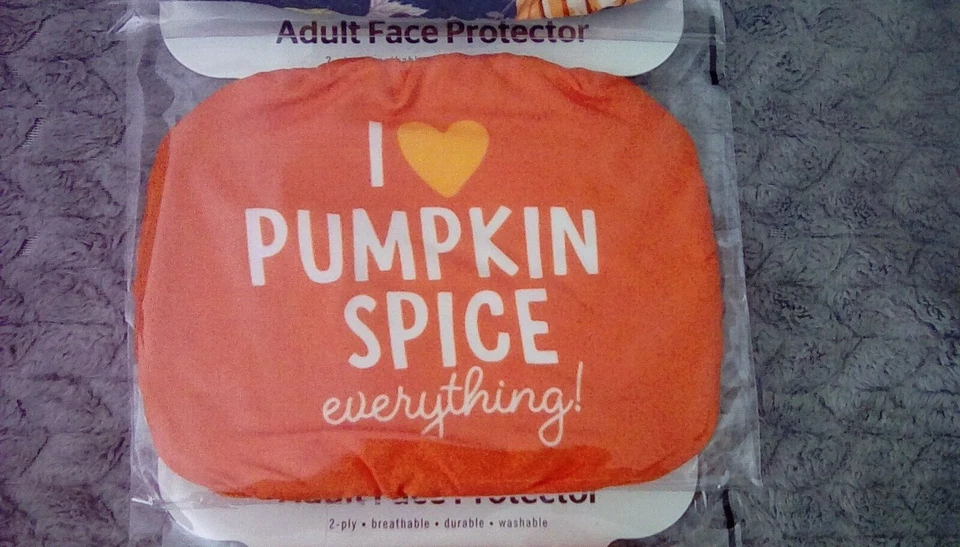 (3) Thanksgiving / Pumpkins / Fall  Face Masks for Adults        a - Image 3 of 4