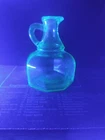 Hazel Atlas Green Depression Glass Cruet Uranium Glow No Stopper