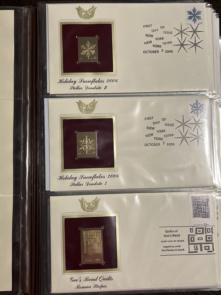 Golden Replica Of US Stamps- 22kt Gold - 38 From 2005/06 - Image 2 of 4