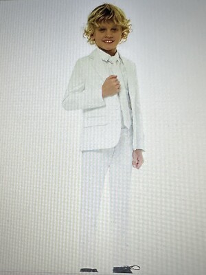 Youth Boys OppoSuits White Knight Solid Suit Size 10 - NWT