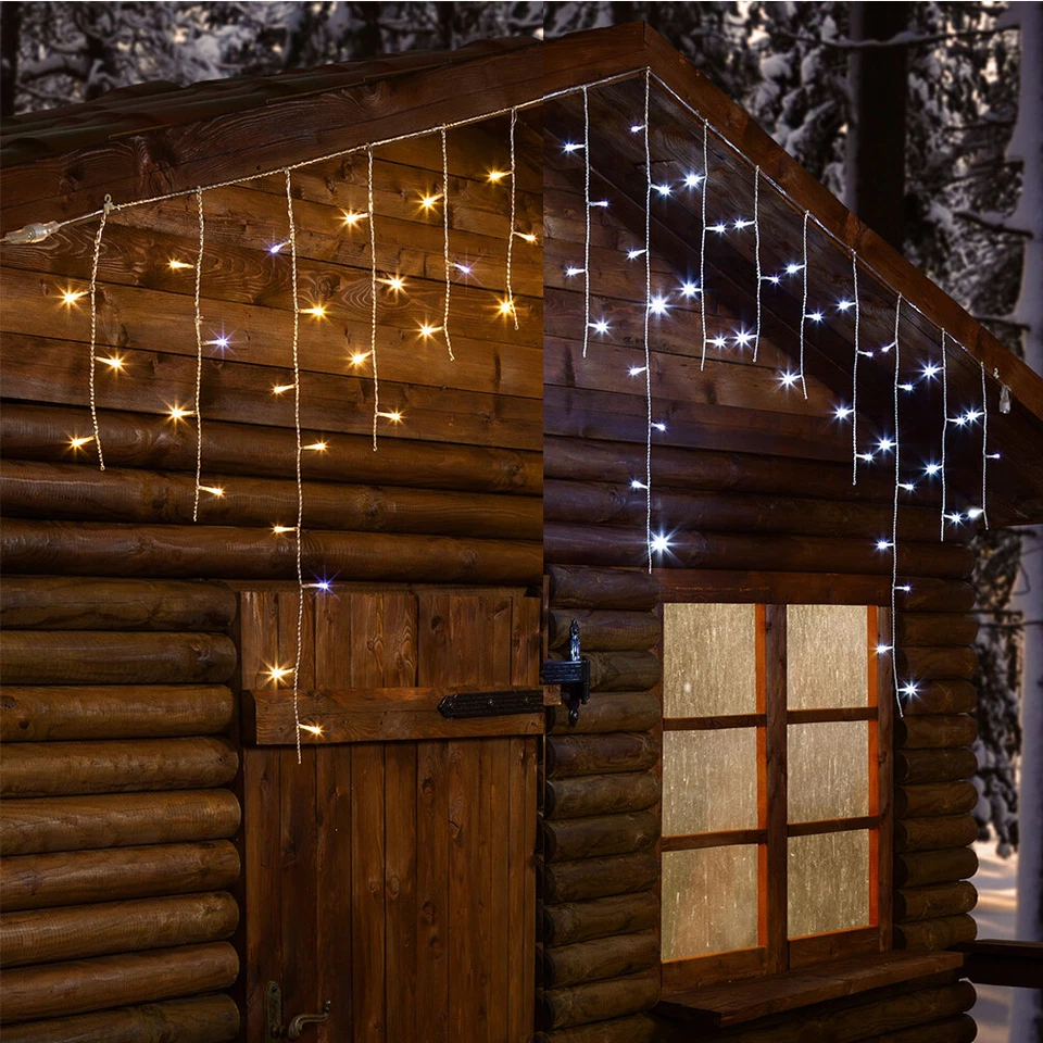 Ice Light 66 LED Tenda Luminosa Natalizia cm 270x80h Luci di Natale Vari Colori