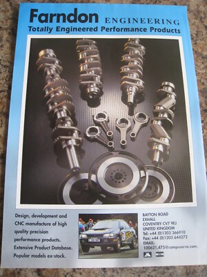 FARNDON ENGINEERING KOMPLETT ENGINEERED PERFORMANCE 1998 WERBUNG A4 GRÖSSE DATEI 12