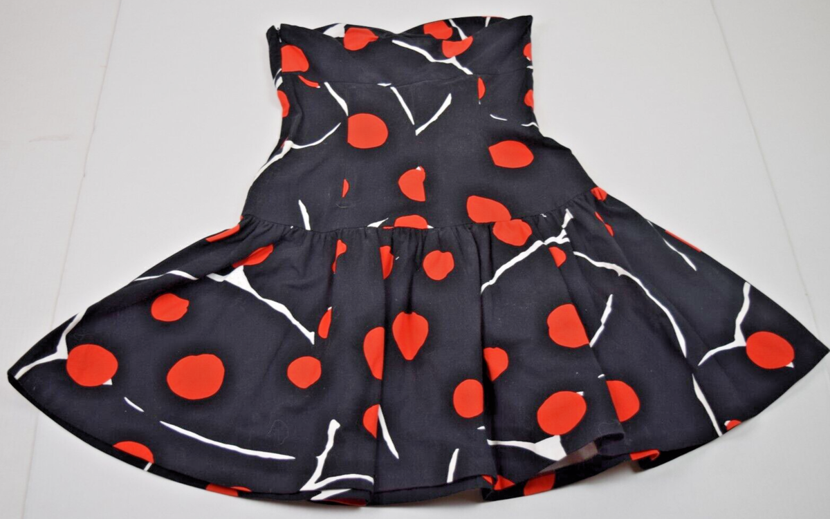 Vintage Diane von Furstenberg Dress Size S 90s Ladybug Red