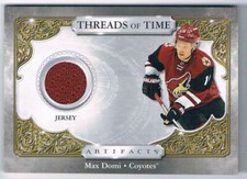 2020-21 UPPER DECK ARTIFACTS THREADS OF TIME MAX DOMI ARIZONA COYOTES #TT-MD