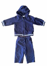 Boys Size 18 Months 2 Piece Zip Up Hoodie  Pants Navy First Impressions