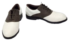 Wilson Golf Shoes Mens Size US 9.5 Brown White Saddle GS075