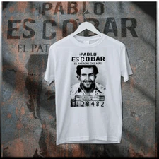 Pablo Escobar mugshot t-shirt Medellin cartel Kingpin El patron prison picture