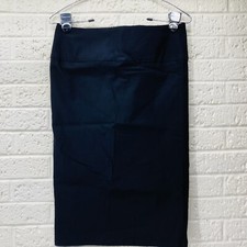 COLOR SWATCH Sz L Black Straight Pencil Stretch Skirt USA Made • VGUC‼ FREE S/H‼