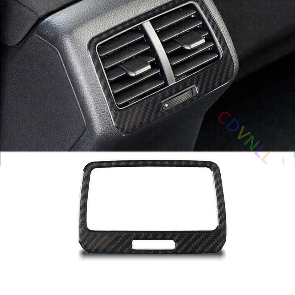Car Rear Air Outlet Vent Frame Trim Fit For VW Golf MK7 14-19 Real Carbon Fiber