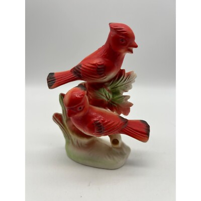 Vintage Relco Japan Red Cardinals Figurine 4.5