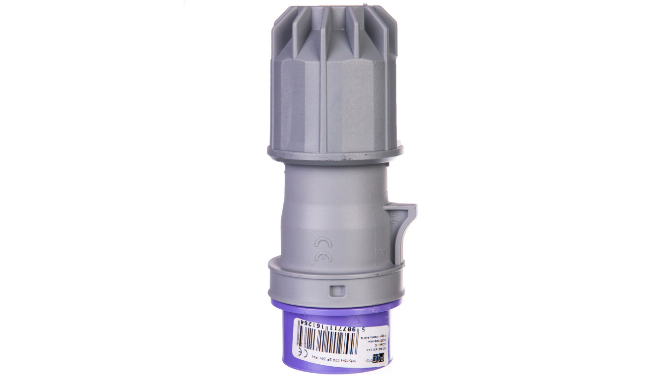 Portable plug 32A 2P 24V violet IP44 072v /T2UK