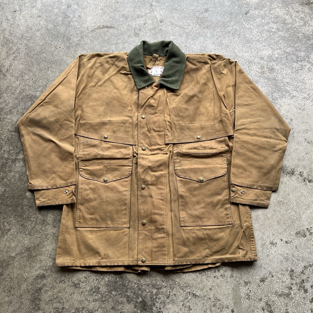 VTG C.C. Filson Tin Waxed Oil 61HXL Jacket Coat Packer Size 40