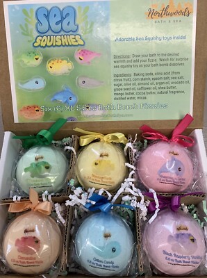 Sea Squishies 6-pack Bath Bomb Gift Set for Kids