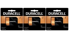 3 x J Duracell 6V Batteries (1412AP, 7K67, 4LR61, KJ, EN539, Electronic,Medical)