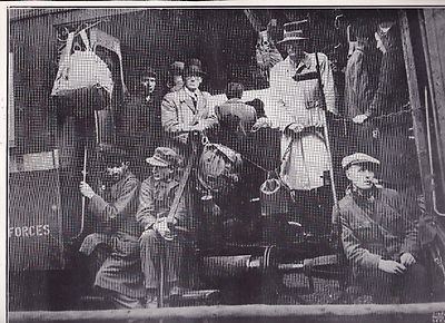 Germans on Train After War  WWII Dispatch Photo News Service World War II