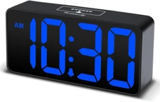 Dreamsky Small Digital Alarm Clock for Bedroom, Large Big Numbers Display with B
