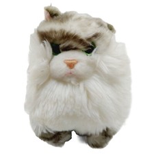 Aurora Gray White Cat 6" Green Eyes Chubby Stuffed Animal Plush Toy 2017