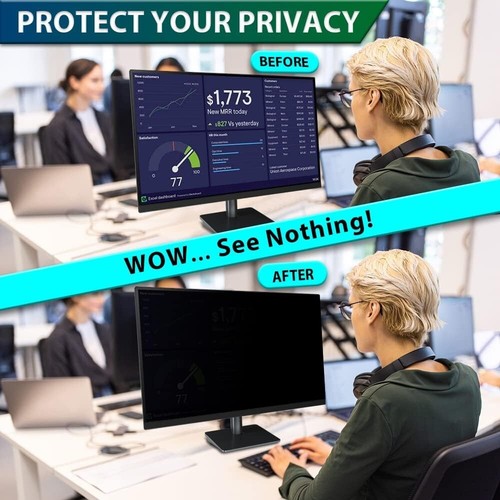 143) 23 Inch Computer Privacy Screen Filter Removable Anti Glare 16:9 Ratio - Photo 5/9