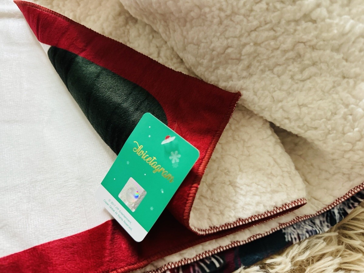 New with Tags Twice Merry & Happy Flannel Jihyo Blanket | eBay