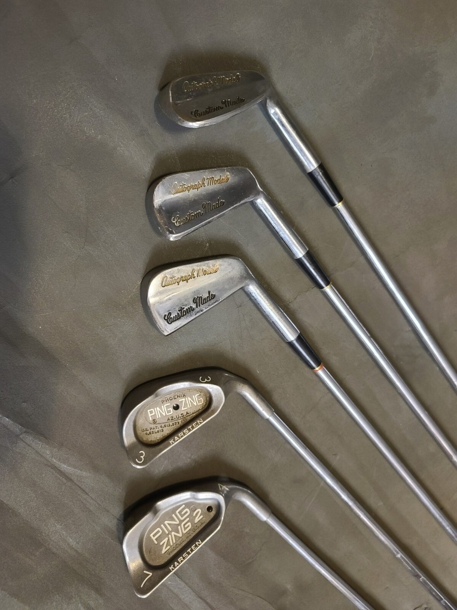 Antique Vintage Golf Clubs Iron Lot of 5 Ping Zing Herman