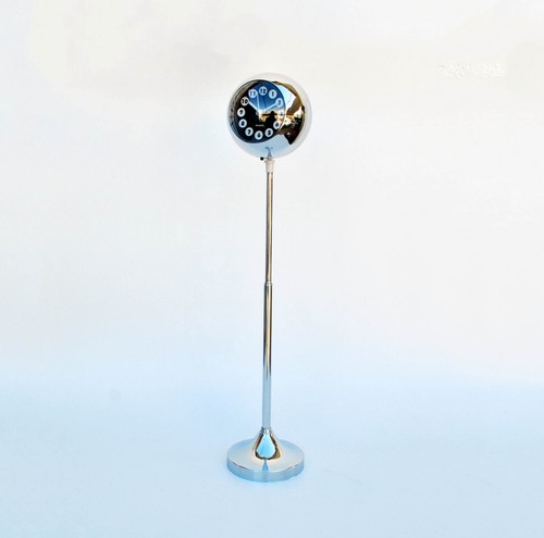 Space Age Ball Clock watch Silver with alarm and light eye - Picture 5 of 10